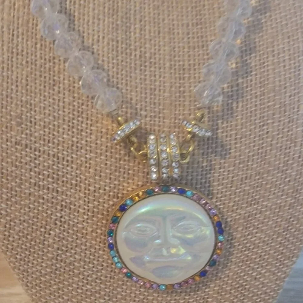 Opalite Moonface Necklace - Picture 3 of 5